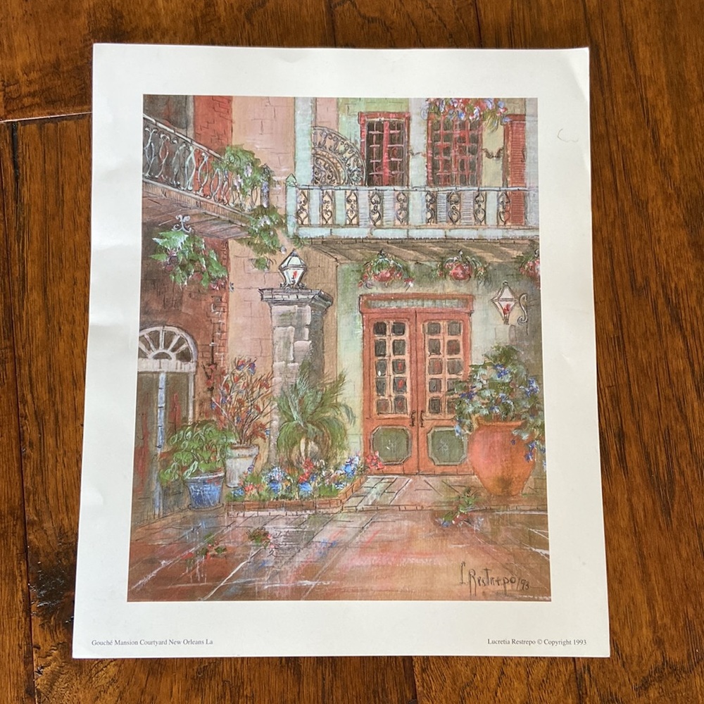 Vintage New Orleans prints.  Each one measures 10” x 12” - Picture 2 of 12